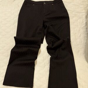 Anne Klein A LINE Size 8 Black Career Pant beautiful design in weave